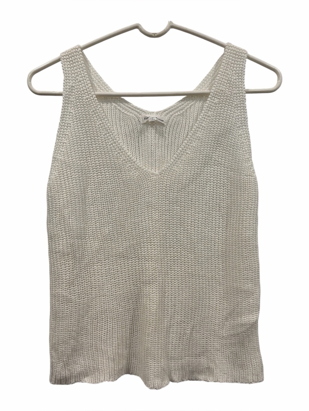 Newbury Kustom Cream Knit V-Neck Tank